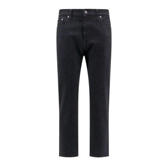 Golden Goose Slim Fit Jeans, male, Black, W33, Black Star Trousers Made in Italy