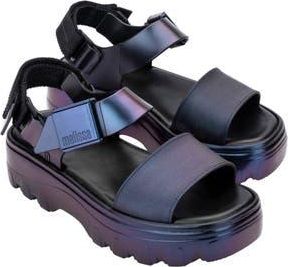 Melissa Kick Off Platform Sandal in Blue Chameleon at Nordstrom Rack, Size 7