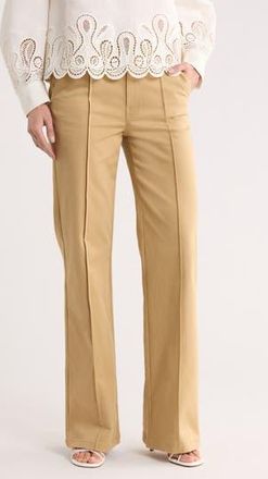 SIMKHAI Ansel High Waist Wide Leg Pants in Khaki at Nordstrom Rack, Size 00