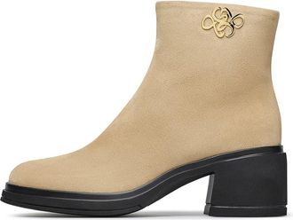 Loriblu Enkellaarsjes - Dames - Laarzen met Hak - Beige - 39 EU - Schoenen