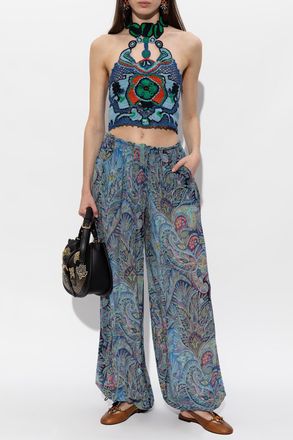 Etro Turtleneck With Decorative Knit, Womens, Multicolour