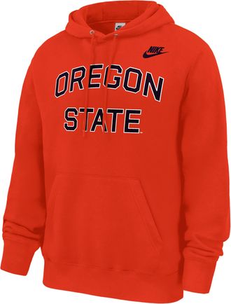 Nike Oregon State Beavers Club Nike Mens Football Fleece Pullover Hoodie in Orange | M31233P394ORST-TOR