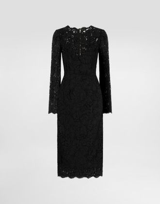 Dolce & Gabbana Cordonetto Lace Dress - Woman Dresses Black 36