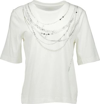 Marc Cain T-shirt in cotone stampato - - Tops - Donna - Bianco - M