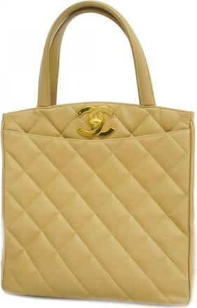 Chanel Brown Grained Calfskin Tote Bag (Pre-Owned)