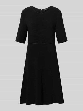 Emporio Armani Minikleid aus Viskose-Mix mit Rundhalsausschnitt in Black, Gr&ouml;&szlig;e 36