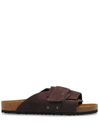Birkenstock Kyoto sandals - men - Nubuck Leather/Polyethylene vinyl acetate (PEVA)/Cork/Leather - 41 Regular - Brown