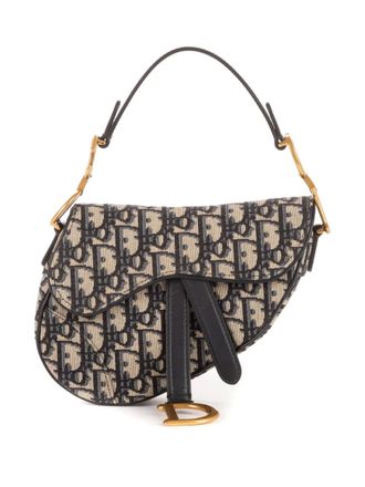 Dior Oblique-canvas Saddle bag - women - Fabric - One Size - Neutrals