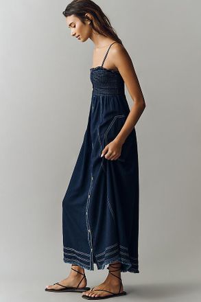 Pilcro Reese Sleeveless Buttondown Denim Midi Dress by Pilcro