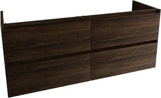 Saniclass Holz Pure Badkameronderkast - 140x45x60cm - 4 lades - Eiken charcoal