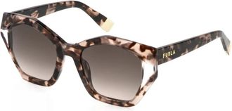 Furla Sunglasses, female, Brown, Size: 54 MM Sfu885V Cat-eye Sunglasses
