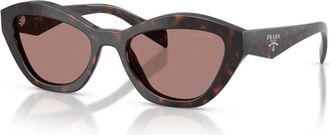 Prada PR A02S 17N60B Zonnebrillen - Dames - Zonnebrillen - Bruin - 52 MM - Accessoires