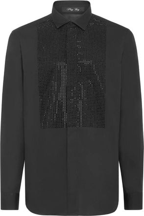 Philipp Plein Playboy Cut Shirt - Heren - Casual Overhemden - Zwart - S - Katoen - Overhemden