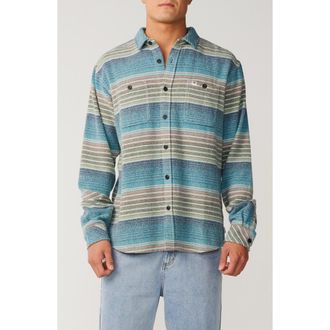 Rip Curl Classic Surf Baja Cotton Flannel Button-Up Shirt in Dusty Jade at Nordstrom, Size Xx-Large