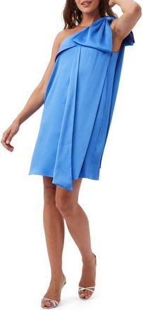Trina Turk CEst One Shoulder Satin Dress in Beach Ball Blue at Nordstrom, Size 12