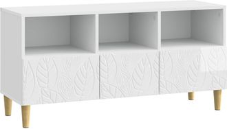 vidaXL Mueble De Tv 102 X 34,5 X 50 Cm Blanco Brillante Vidaxl