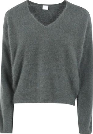 C.T. Plage Ct 22348 V-Neck Pullover met lange mouwen - Dames - V-hals truien - Grijs - S - Truien & Vesten