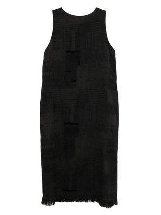 Yohji Yamamoto Twill mouwloze jurk - Grijs