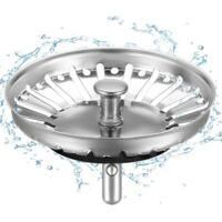 OEM Cesta De Desag&uuml;e Para Fregadero De Cocina De 84 Mm - Tap&oacute;n De Acero Inoxidable Reforzado Para Fregadero De Cocina - Colador Antiatascos Con Atrapacabe