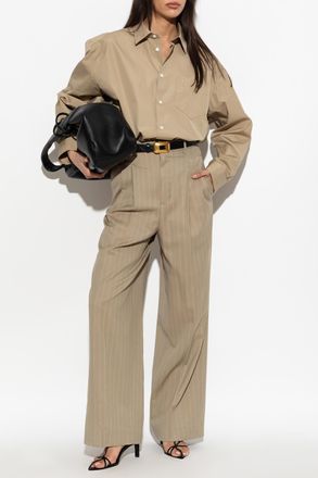 Ami Oversize Type Shirt, Womens, Beige