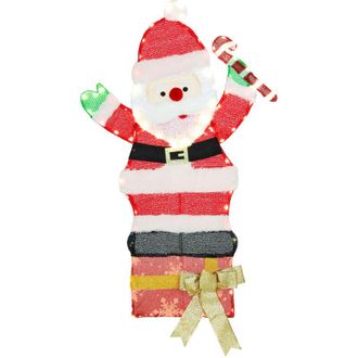 OEM Pap&aacute; Noel Luminoso De 90 Cm Con 97 Led Blancos C&aacute;lidos, Decoraci&oacute;n Navide&ntilde;a Para Interiores Y Exteriores -crezuo