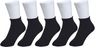 French Connection Organic Cotton Half Cushion Low Cut Sock 5-Pack in Black at Nordstrom
