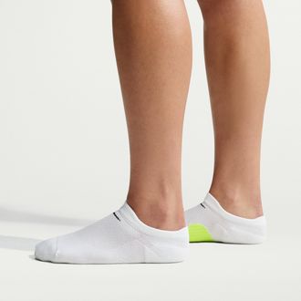 Nike Unisex Run Midweight Running No-Show Socks (1 Pair) in White | HV6937-100
