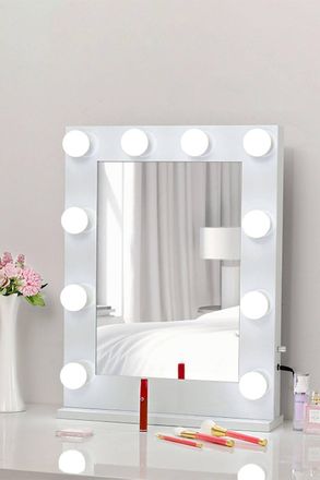 Living and Home Vanity Mirror with Lights, 3 Lighting Modes, Touch Screen Contro, Cosmetic Mirror For Bedroom in White
