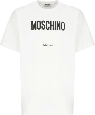 Moschino T-shirt in cotone con logo - Bianco