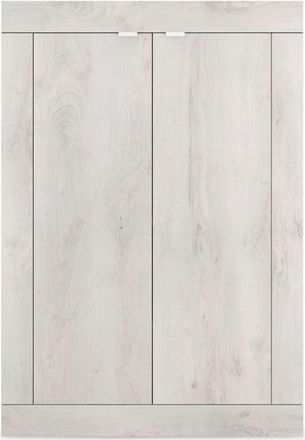 Inosign Schuhschrank »Basic Breite 78 cm, Höhe 116 cm, Schuhkommode,« moderne Rahmenoptik, Metallgriffe, 4 Einlegeböden