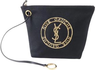 Saint Laurent Pre-owned Clutches, female, Black, Size: ONE SIZE Pre-owned Vintage Pouch