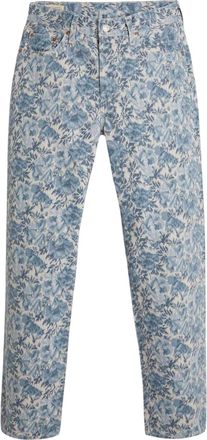 Levi's Dames 90s Bloem Hoge Taille Rechte Jeans (Blauw)
