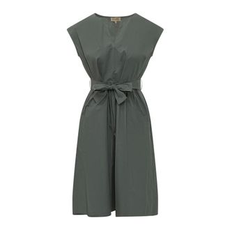 Woolrich Midi Dresses, female, Green, Size: XS Sleeveless V-neck Dress