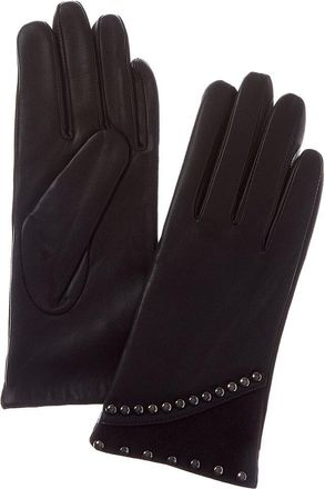 Sofiacashmere Classic Cashmere-Lined Nappa Leather Gloves