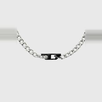 Diesel Two-tone stainless steel chain necklace - Necklaces - Unisex - Silver