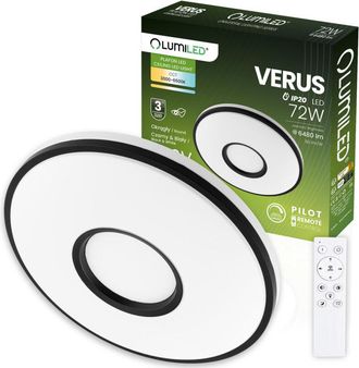 OEM L&aacute;mpara De Techo Led De Superficie Verus 72w Cct Blanca Redonda De 50 Cm + Mando A Distancia Lumiled