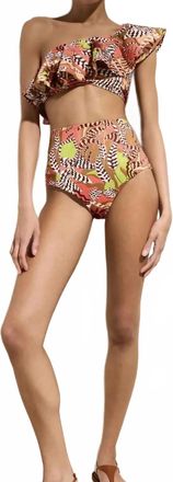 Marie Oliver Ruffle Bikini In Anemone