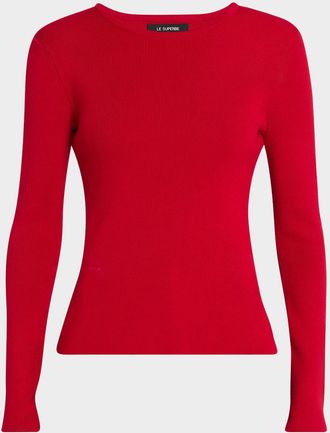 Le Superbe Open Heart Knit Sweater