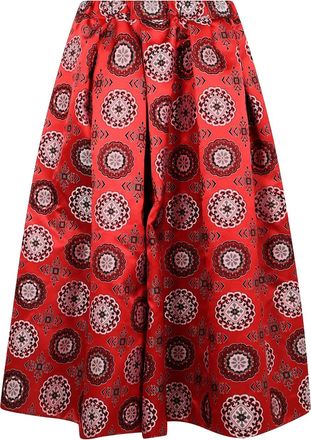 Comme Des Gar&ccedil;ons cropped trousers - women - Polyester - L - Red