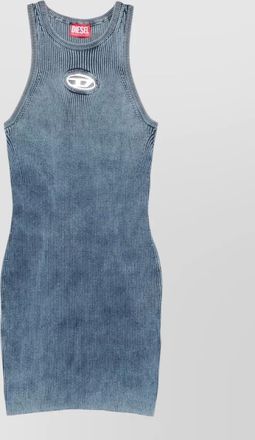 Diesel cotton mini dress sleeveless round neckline