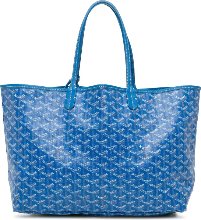 Blue Goyardine Saint Louis PM Tote Bag