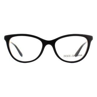 Dolce & Gabbana Cats Eye Black Womens Glasses Frames Metal - One Size