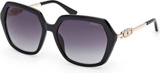Guess Smoke Gradient Geometric Ladies Sunglasses GU00267 01B 57