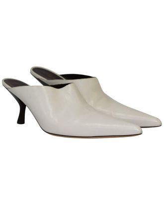 The Row Womens Leather Bourgeoise Point-Toe Mule (Authentic Pre-Loved)