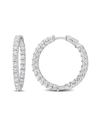 Rina Limor Silver 6.90 Ct. Tw. Sapphire Hoops