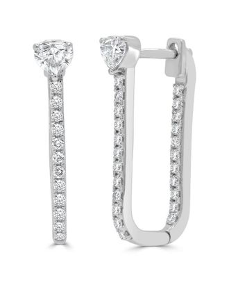 Sabrina Designs 14K 0.85 Ct. Tw. Diamond Hoop Earrings