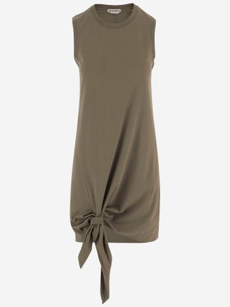 J.W.Anderson Jw Anderson Cotton Dress With Knotted Hem