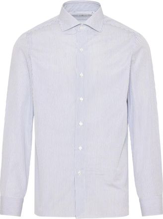 Finamore Camicia in popeline - Blu
