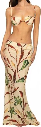 Montce Swim Natalia Maxi Skirt In Rooted Floral