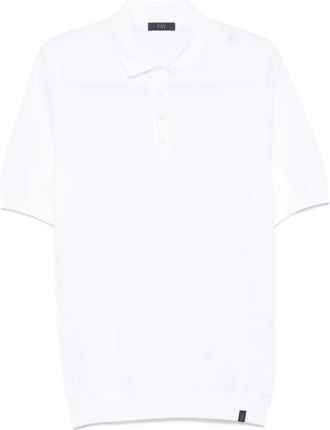Fay Polo Shirts, male, White, 2XL, White Piqué Polo Shirt Short Sleeves